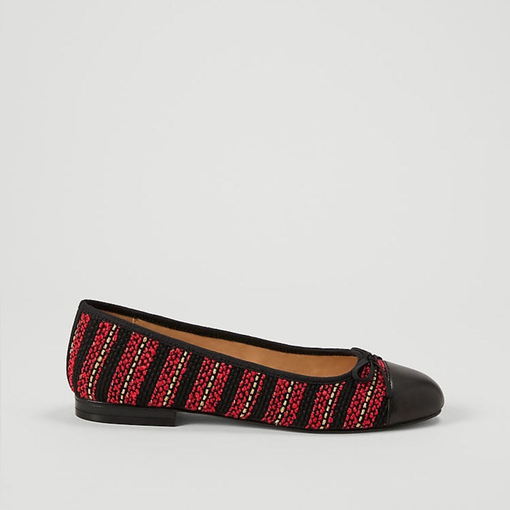 New without tags: Cap Toe Tweed Ballet Flat - Picture 2 of 4